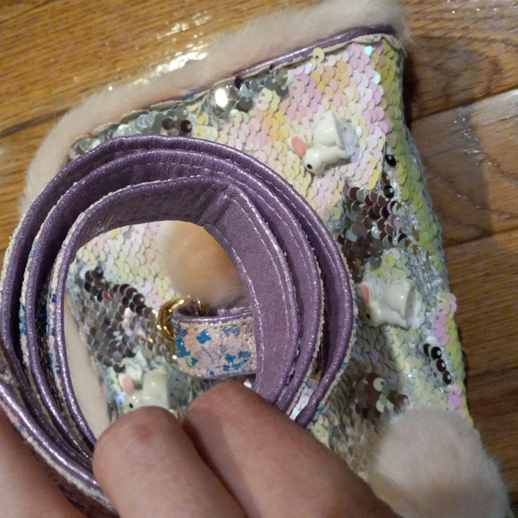 Bunnies and Puffballs Sequin Irregular Choice Bag - Picture 5 of 13